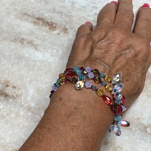 😍925 Silver Emily Ray Three Strand Swarovski Bracelet😍NWOT - Picture 7 of 9